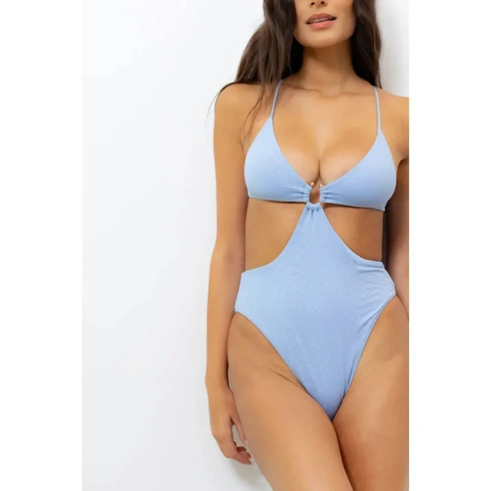 REVEL REY Cora One Piece-seine Blue Snake